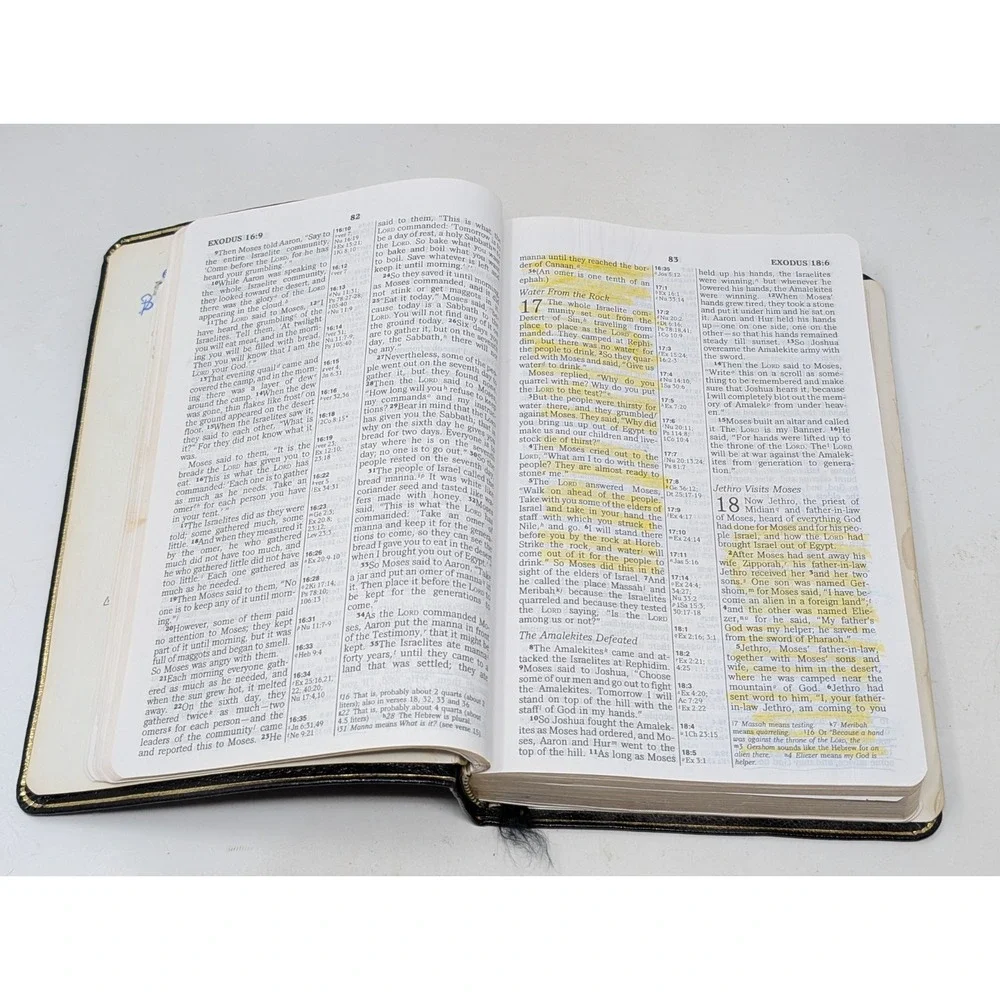 NIV Classic Reference Edition Bible 1988 Top Grain Black Leather‎ Zondervan USA